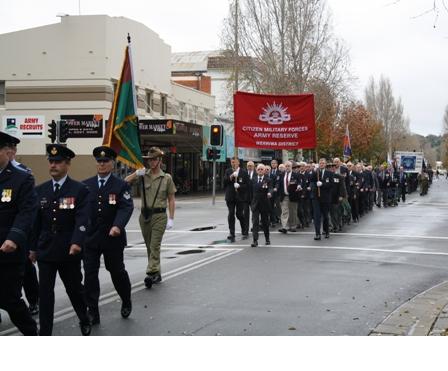 The parade through Wagga